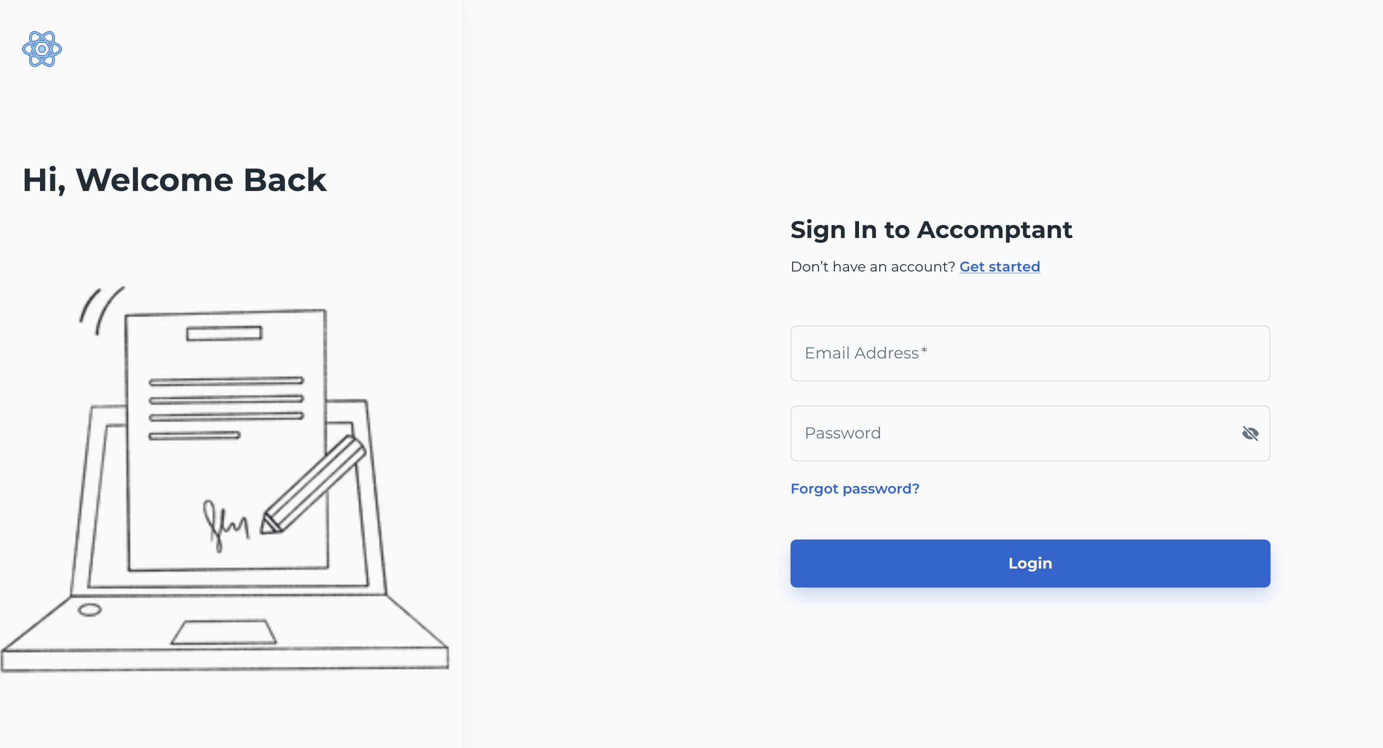 Home page of our platform